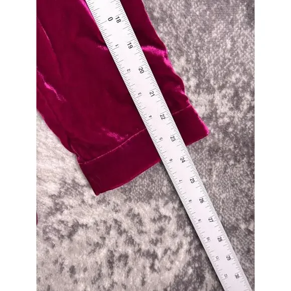 Anthropologie Jacket Medium Womens Velvet Tulip Hem Blazer - Picture 5 of 8